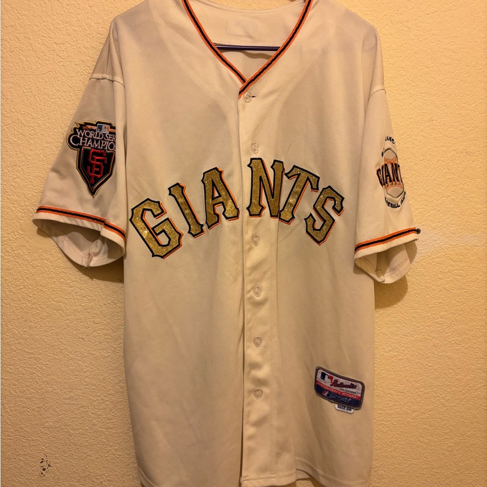 Majestic San Francisco Giants Brian Wilson 2010 World Series Jersey Size 56